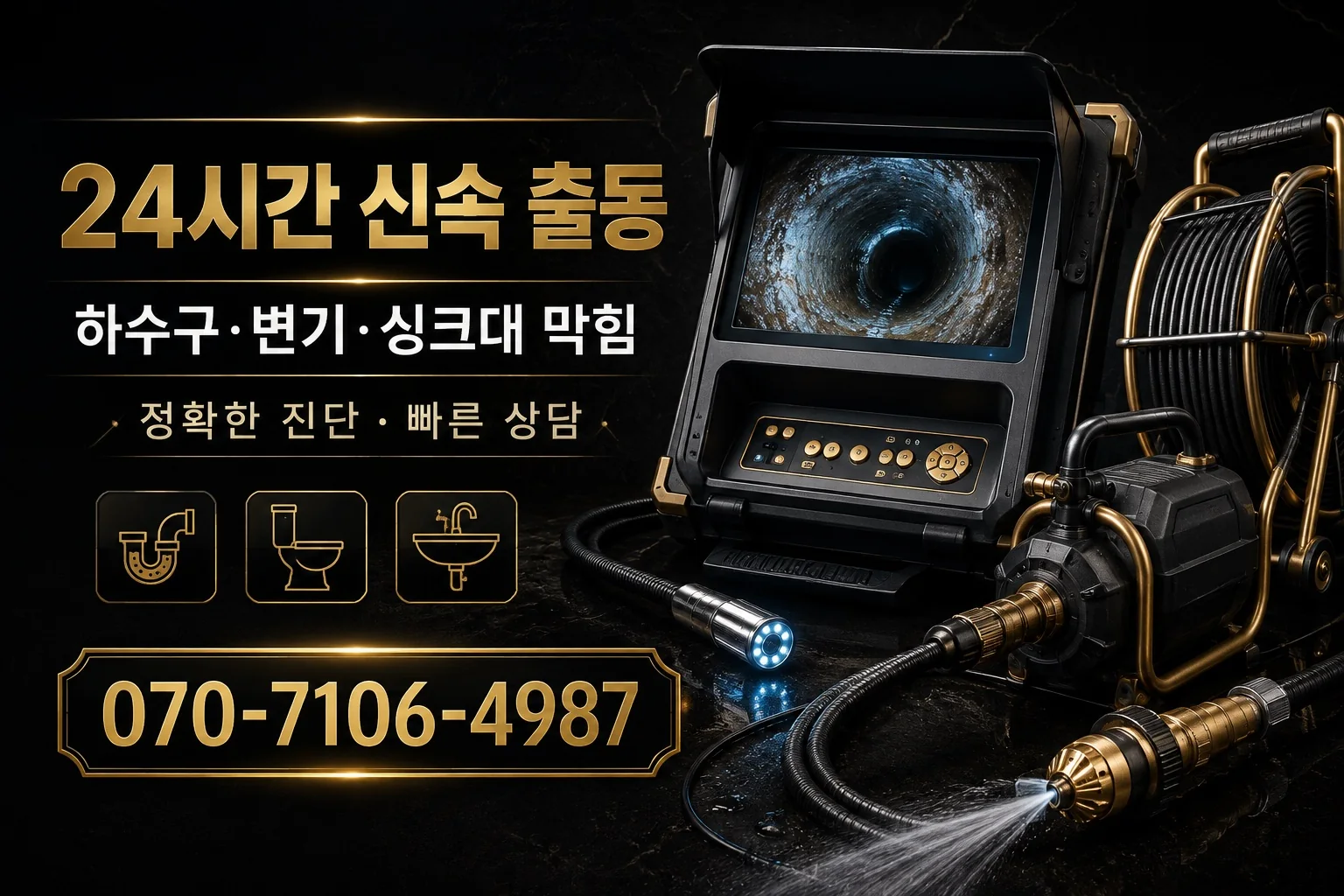 온새미배관 블랙 골드 배관내시경 장비 서비스 안내